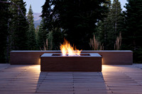 Hoba (Cube) Firetable | Martis Camp | Ash with Board Formed Finish Sides
