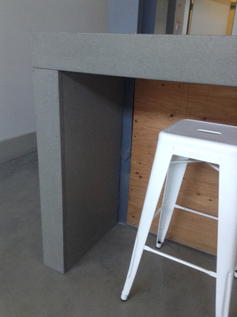 Prior to grout, Concreteworks Old Kitchen