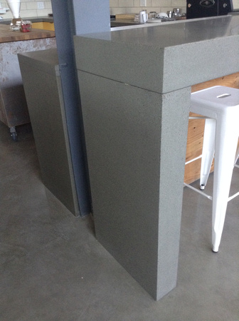 Prior to grout, Concreteworks Old Kitchen