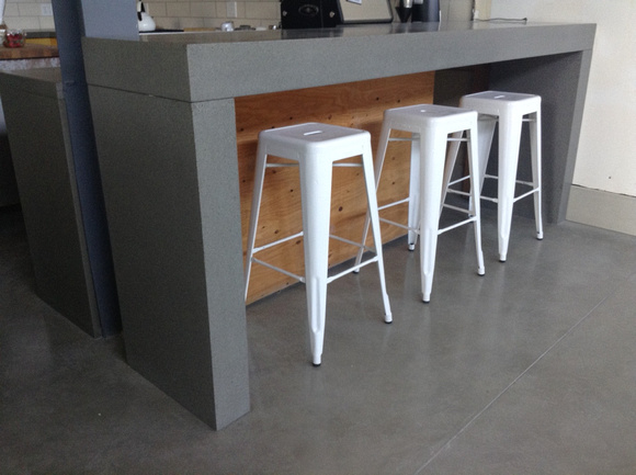 Prior to grout, Concreteworks Old Kitchen