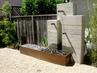 Poured in place water feature